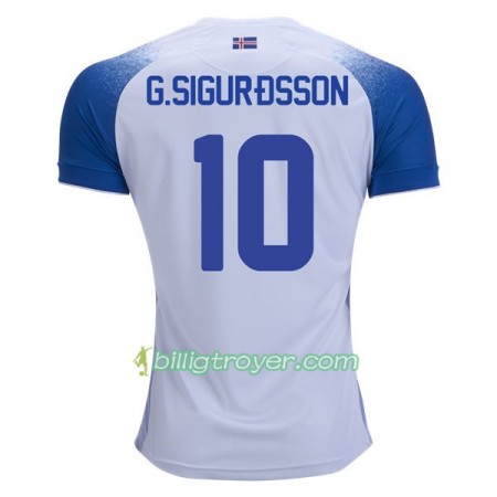 Billige Fotballdrakter Island G.Sigurdsson 10 VM 2018 Bortedraktsett